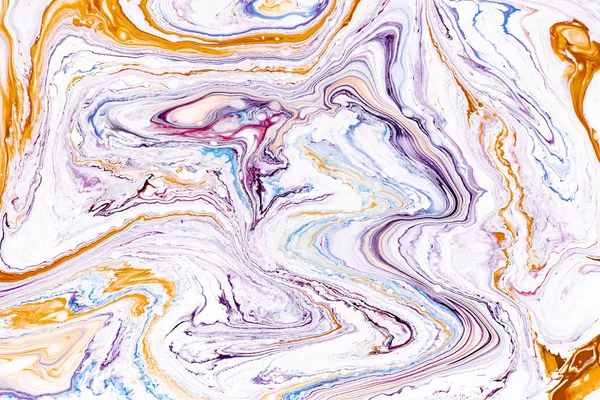 Abstract acrylic liquid texture. Modern artwork with spots and splashes of color paint. Applicable for into coffee packaging, labels, business cards, and interactive web backgrounds.