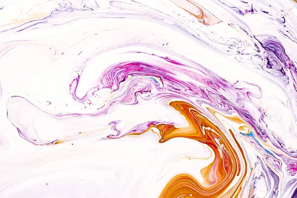 Texture liquida acrilica astratta. Opere d'arte moderna con macchie e schizzi di vernice a colori. Applicabile per il confezionamento di caffè, etichette, biglietti da visita e sfondi web interattivi . — Foto Stock