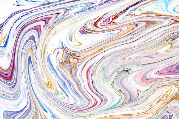 Texture liquida acrilica astratta. Opere d'arte moderna con macchie e schizzi di vernice a colori. Applicabile per il confezionamento di caffè, etichette, biglietti da visita e sfondi web interattivi . — Foto Stock