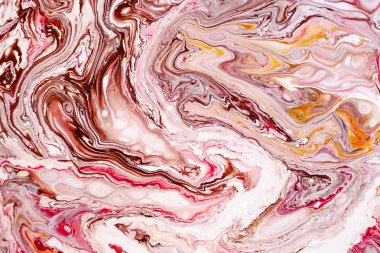 El boyalı arka planlar. Pembe, beyaz, kahverengi ve sarı karışık Akrilik boyalar. Sıvı Mermer doku. Yazdırılabilir, tasarım ambalaj, kartları, tasarlamak, kapaklar, Tekstil ve dekor için geçerli iç