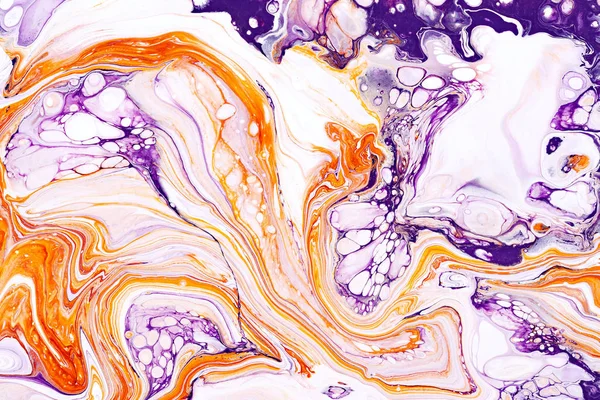Textura de fondo marmoleado naranja y violeta. Papel pintado mineral de granito colorido . — Foto de Stock