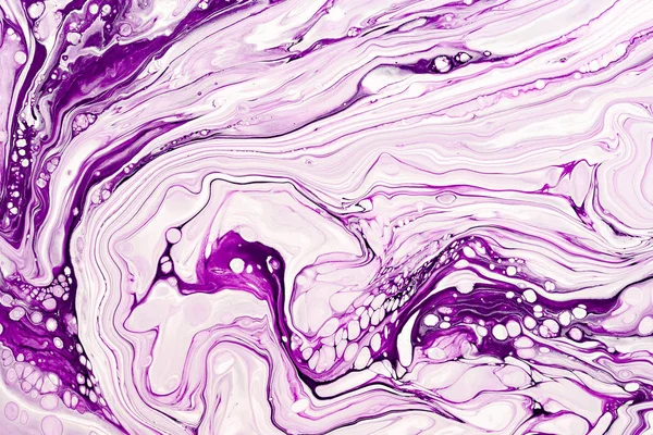 Pintura abstracta acrílica ondas violetas. Mármol, textura de granito hermosa . — Foto de Stock