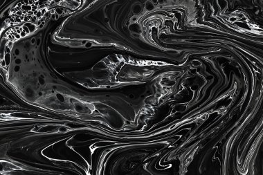 Soyut siyah mermer doku arka plan. Yağ, akrilik boya karışımı desen.