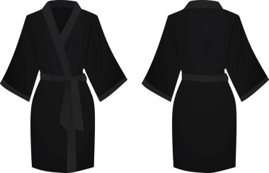 Siyah bornoz. vektör çizim