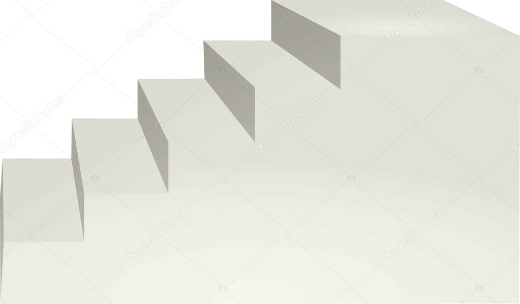 Stairs, side view. vector illustration