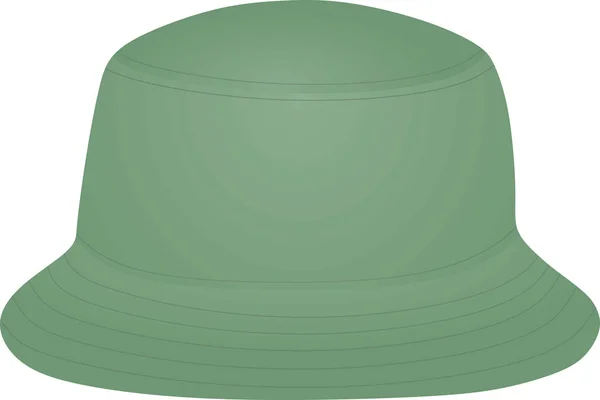 Cappello Pescatore Verde Illustrazione Vettoriale — Vettoriale Stock