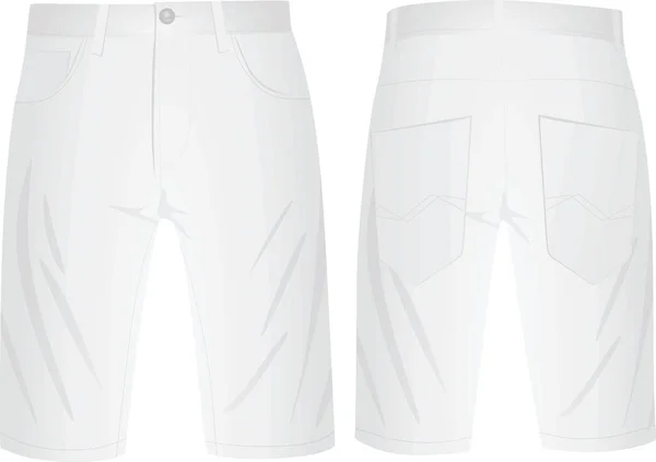 White Summer Shorts Vector Illustration — Stock Vector