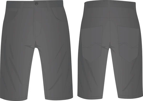 Pantalon Court Gris Illustration Vectorielle — Image vectorielle