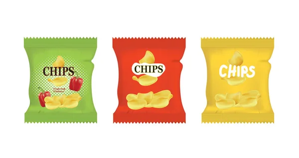 Des Chips Pommes Terre Illustration Vectorielle — Image vectorielle