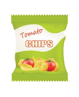 Patates cipsi. vektör illüstrasyonu 