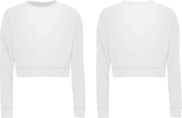 Sweater Tanaman Putih Perempuan Ilustrasi Vektor - Stok Vektor