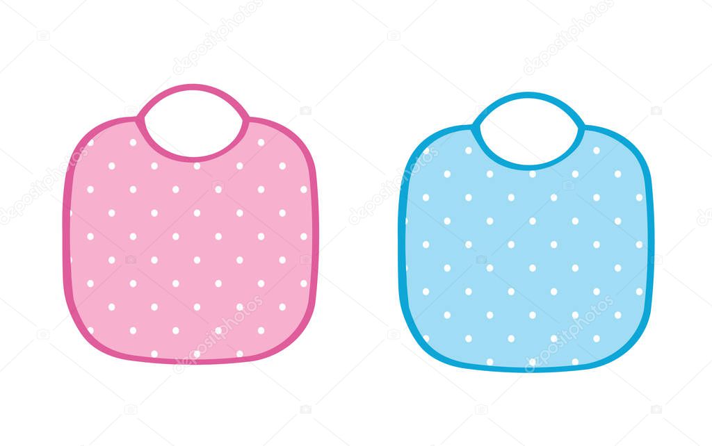 Two baby aprons, vector