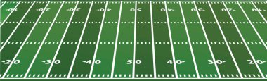Amerikan futbol sahası. Vektör çizim