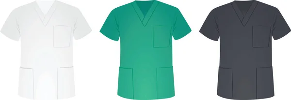 Camicia Medica Uniforme Illustrazione Vettoriale — Vettoriale Stock
