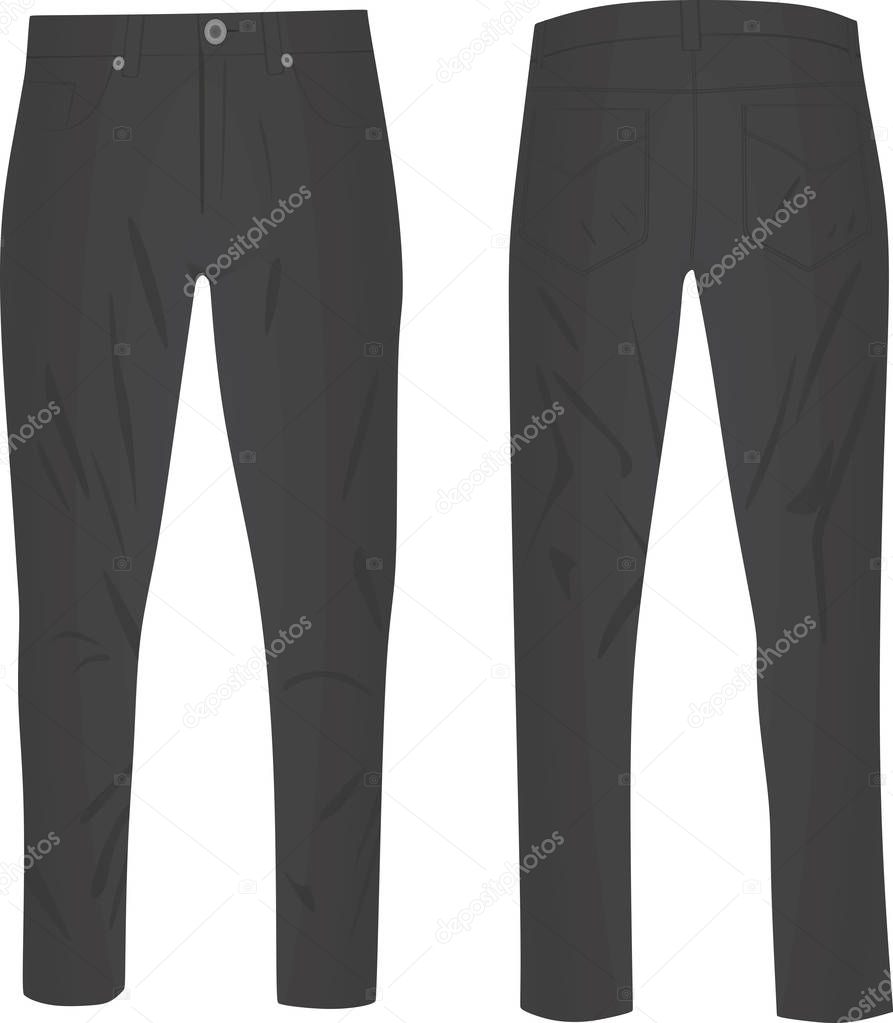 Grey pants. vector illustration