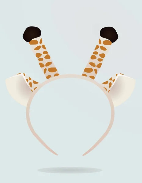 Oreilles Girafe Masque Bandeau Antenne Illustration Vectorielle — Image vectorielle