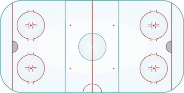 Buz hokeyi alan. vektör çizim