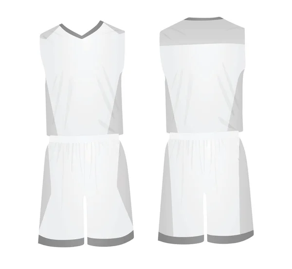 Weiße Basketballuniform Vektorillustration — Stockvektor