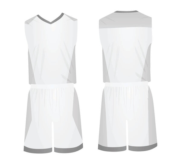 White basketball uniform. vector illustration