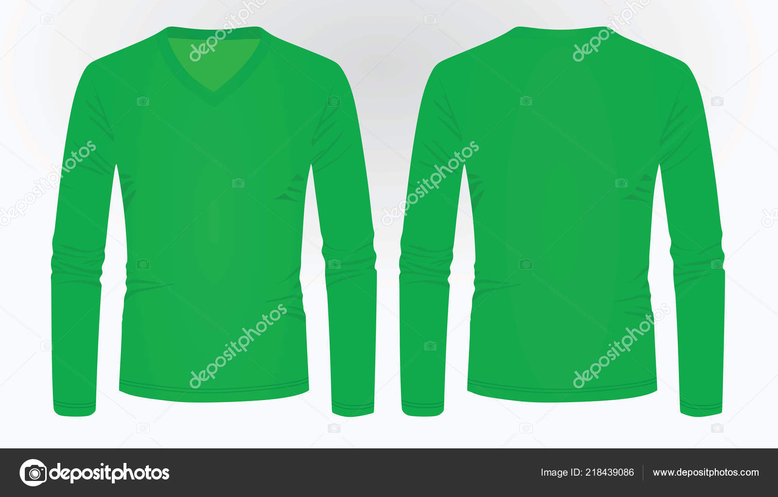 Green Long Sleeve Shirt Vector Illustration Stock Vector Image by