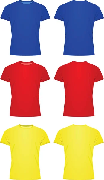 Colorido Conjunto Camisetas Ilustración Vectorial — Archivo Imágenes Vectoriales