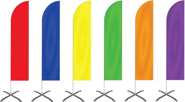 Bandiere Pronte Illustrazione Vettoriale — Vettoriale Stock