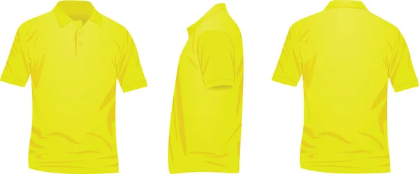 Camiseta Polo Amarillo Ilustración Vectorial — Archivo Imágenes Vectoriales