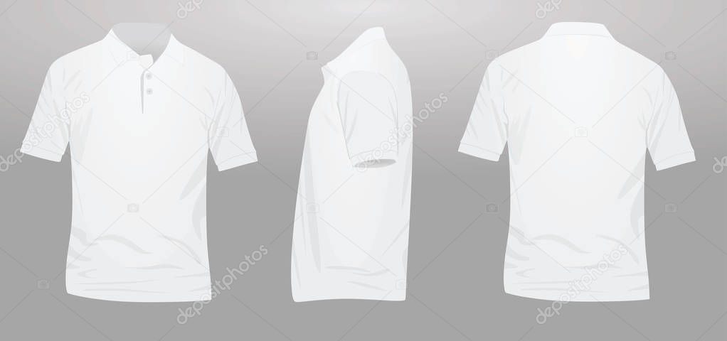 White polo t shirt template. vector illustration