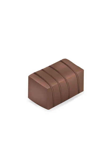 Chocolate Cube Vector Illustration — Stock Vector