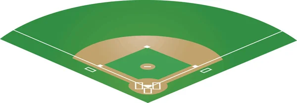 Campo Béisbol Ilustración Vectorial — Archivo Imágenes Vectoriales