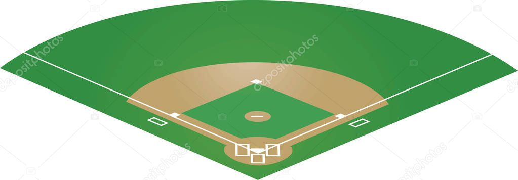 Baseball field. vector illustration