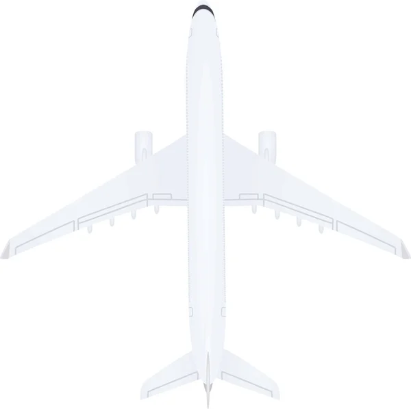 Weißes Flugzeug Vektorillustration — Stockvektor