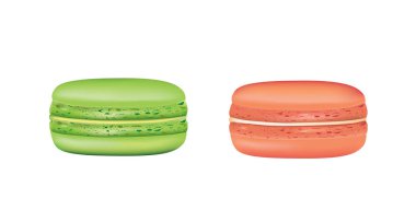 Lezzetli macaron. vektör çizim