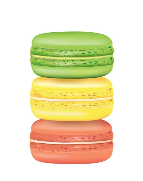 Sabroso Macaron Ilustración Vectorial — Vector de stock