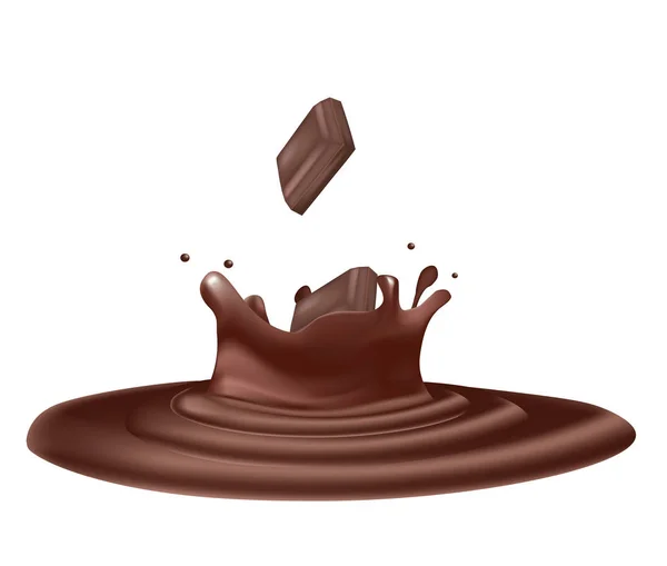 Chocolate Salpicado Ilustração Vetorial — Vetor de Stock