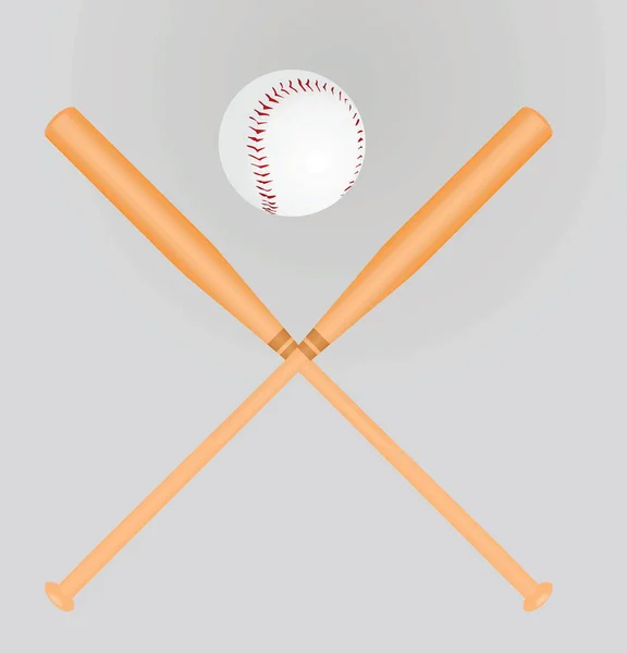 Balle Baseball Battes Illustration Vectorielle — Image vectorielle