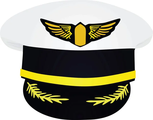 Pilot Hat Vector Illustration — Stock Vector