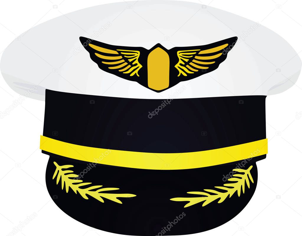 Pilot's hat. vector illustration 