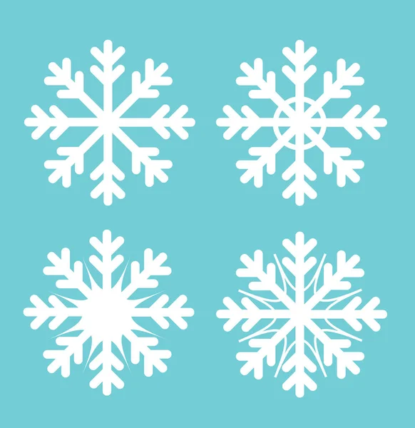 Snowflakes Set Vector Illustration — Stock Vector