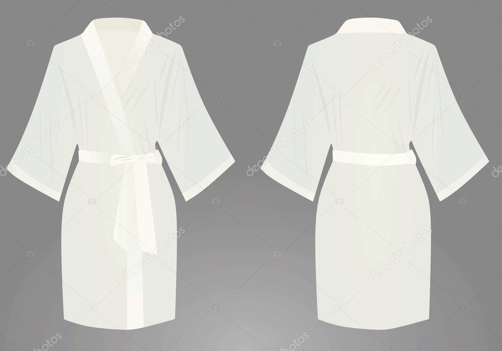 White bathrobe. vector illustration 