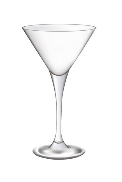 Empty cocktail glass, vector illustration