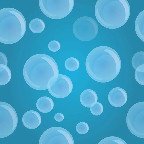 Soap Bubbles Seamless Pattern Vector — Stock Vector