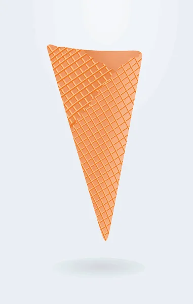 Zmrzlinový Kužel Vektorová Ilustrace — Stockový vektor