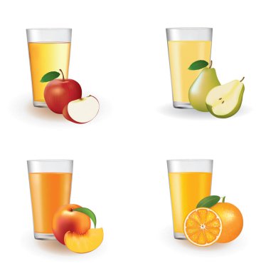 Bir bardak suyu ayarla, vektör