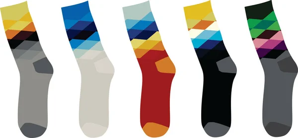 Renkli Çorap Argyle Desen Vektör Çizim — Stok Vektör