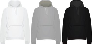 Kapşonlu kazak ayarlayın. vektör çizim