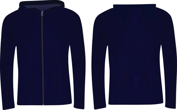 Maglione Blu Con Cappuccio Illustrazione Vettoriale — Vettoriale Stock