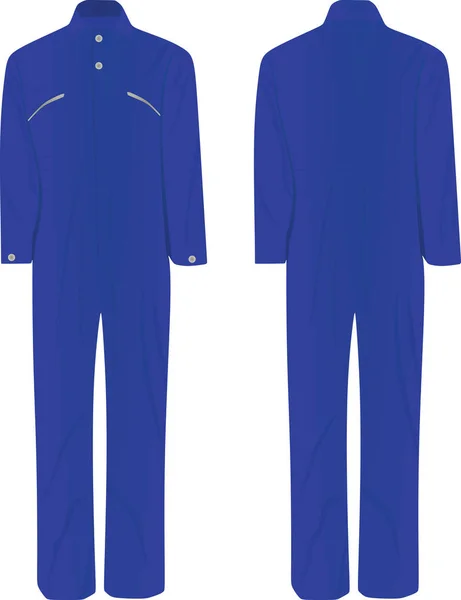 Costume Travail Bleu Illustration Vectorielle — Image vectorielle