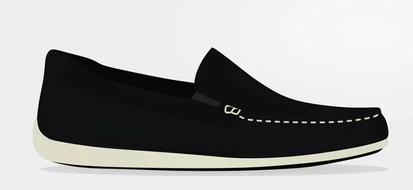 Mocasín Negro Ilustración Vectorial — Vector de stock