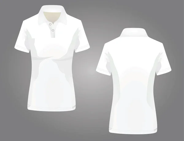 Frauen Polo Shirt Vektorillustration — Stockvektor